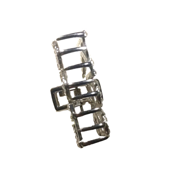 Clasp Clip Pony Tail Holder Barrette Kiss Rhinestone. Small - Picture 3 of 4